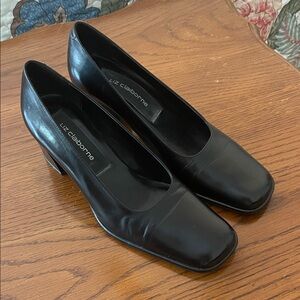 Liz Claiborne Classic Black Heels - Vintage Black Pumps, Size 7B